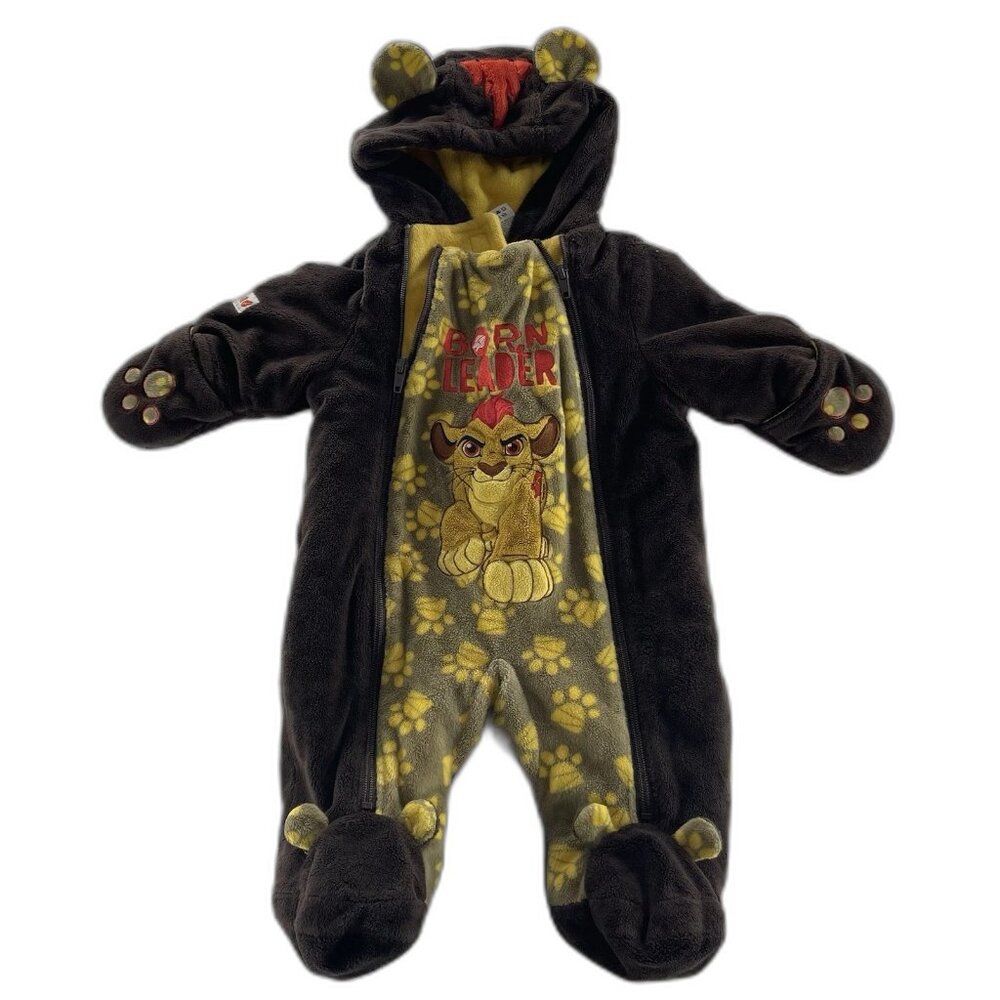 Disney “Born Leader” Lion Guard Baby Onesie – Hooded & Footed Snowsuit 3-6M